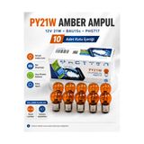 Photon PY21W Amber Turuncu Cam Ampul 10 Adet Set 12V 21W BAU15s Sinyal Park Ampulü