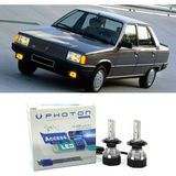 Photon Renault 9 LED Xenon Uzun + Kısa Far Ampulü H4 Access Yeni Seri Beyaz - 00-Beyaz