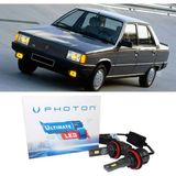 Photon Renault 9 LED Xenon Uzun + Kısa Far Ampulü H4 Ultimate 9500 Lumens Yeni Seri Beyaz
