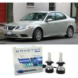 Photon Saab 9-3 LED Xenon Uzun + Kısa Far Ampulü H4 Access Yeni Seri Beyaz - 00-Beyaz