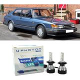 Photon Saab 900 LED Xenon Uzun + Kısa Far Ampulü H4 Access Yeni Seri Beyaz - 00-Beyaz