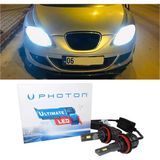 Photon Seat Leon Mk2 LED Xenon Kısa Far Ampulü H7 Ultimate 9500 Lumens Yeni Seri Beyaz