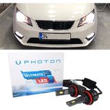Photon Seat Leon Mk3 Sis Far Ampulü Beyaz LED Xenon H8 Ultimate 9500 Lumens Yeni Seri Beyaz