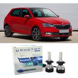 Photon Skoda Fabia Tek Göz Far Için Ampulü H4 Access Yeni Seri Beyaz 2014-2021 - 00-Beyaz