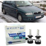 Photon Skoda Felicia LED Xenon Uzun+Kısa Far Ampulü H4 Access Yeni Seri Beyaz - 00-Beyaz