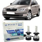 Photon Skoda Octavia Mk2 LED Xenon Uzun Far Ampulü H1 Access Yeni Seri Beyaz 2004-2009 - 00-Beyaz