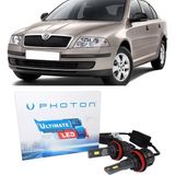 Photon Skoda Octavia Mk2 LED Xenon Uzun Far Ampulü H1 Ultimate 9500 Lumens Yeni Seri Beyaz 2004-2009