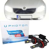 Photon Skoda Octavia Mk3 LED Xenon Sis Farı Ampulü H8 Ultimate 9500 Lumens Yeni Seri Beyaz 2013-2021