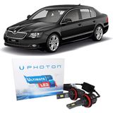 Photon Skoda Superb 2 LED Xenon Sis Farı Ampulü H8 Ultimate 9500 Lumens Yeni Seri Beyaz 2008-2015
