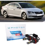 Photon Skoda Superb 3 LED Xenon Sis Farı Ampulü H8 Ultimate 9500 Lumens Yeni Seri Beyaz 2015+