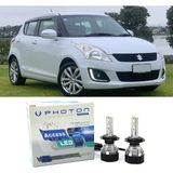 Photon Suzuki Swift 2 Uzun+Kısa Far Ampulü H4 Access Yeni Seri Beyaz 2010-2017 - 00-Beyaz