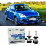 Photon Suzuki Swift 3 Uzun+Kısa Far Ampulü H4 Access Yeni Seri Beyaz 2017-2020 - 00-Beyaz