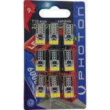 Photon T10 W5W 12V Pure White Beyaz Led Oto Park Ampülu 9'lu Blister Ph7010 B9