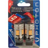 Photon T20 W21W Turuncu Fanlı Blister - Beyaz