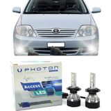 Photon Toyota Corolla E120 LED Xenon Kısa Far Ampulü H7 Access Yeni Seri Beyaz 2002-2008 - 00-Beyaz