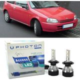 Photon Toyota Starlet LED Xenon Uzun+Kısa Far Ampulü H4 Access Yeni Seri Beyaz - 00-Beyaz