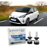 Photon Toyota Yaris Uzun+Kısa Ampulü H4 Access Yeni Seri Beyaz 2011-2020 - 00-Beyaz