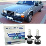 Photon Volvo 740 LED Xenon Uzun+Kısa Far Ampulü H4 Access Yeni Seri Beyaz - 00-Beyaz
