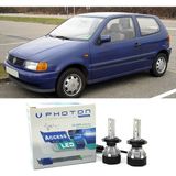 Photon Vw Polo Uzun+Kısa Far Ampulü H4 Access Yeni Seri Beyaz 1994-2001 - 00-Beyaz