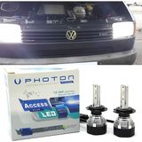 Photon Vw Transporter T4 LED Xenon Uzun + Kısa Far Ampulü H4 Access Yeni Seri Beyaz - 00-Beyaz