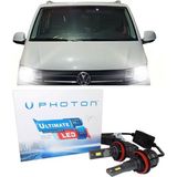 Photon Vw Transporter T6 LED Xenon Uzun + Kısa Far Ampulü H4 Ultimate 9500 Lumens Yeni Seri Beyaz