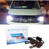 Photon Vw Transporter T7 LED Xenon Uzun + Kısa Far Ampulü H4 Ultimate 9500 Lumens Yeni Seri Beyaz