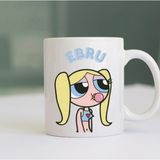 Photonom Kişiye Özel Kupa Hediyelik Power Puff Girls Temalı 3lü Arkadaş Hediyesi - 1 Adet - Yeşil