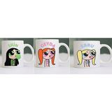 Photonom Kişiye Özel Kupa Hediyelik Power Puff Girls Temalı 3lü Arkadaş Hediyesi - 3 Adet - Yeşil