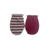 Phuti Collection BEBEK ELDİVEN 2'Lİ BORDO Tek Ebat