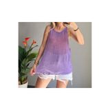 Phuti Collection FİLE ATLET BLUZ MOR Standart