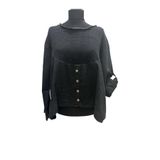 Phuti Collection FİLE DETAYLI DÜĞMELİ GENİŞ KALIP BLUZ Antrasit L/XL