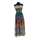 Phuti Collection HİNDİSTAN İPEĞİ STRAPLEZ ELBİSE Açık Sarı Standart