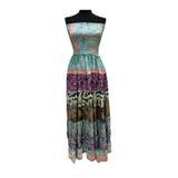 Phuti Collection HİNDİSTAN İPEĞİ STRAPLEZ ELBİSE