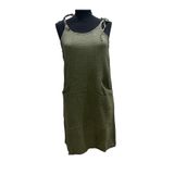 Phuti Collection İP ASKILI MÜSLİN ELBİSE Haki 1