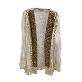 Phuti Collection İTALYAN PÜSKÜLLÜ İŞLEMELİ CEKET BEYAZ XL