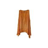Phuti Collection KALIN ASKILI VİSKON İPEK ASİMETRİK BLUZ TURUNCU S/M