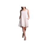 Phuti Collection KETEN ÇİZGİLİ KOLSUZ ASTARLI ELBİSE HAKİ 3