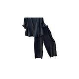 Phuti Collection KETEN PARÇALI PANTOLAN SİYAH L/XL