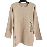 Phuti Collection Leopar Detaylı Pamuklu Merserize Rahat Bluz