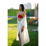 Phuti Collection Müslin Uzun Kimono EKRU Standart