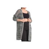 Phuti Collection PULLU YAZLIK TRİKO HIRKA Siyah Beyaz Standart