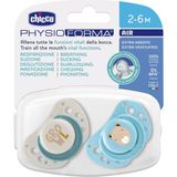 Physioforma Air 2'li Silikon Emzik 2-6 Ay Erkek - 2 - 6 Ay - Mavi - Gri