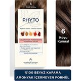 Phyto Color Amonyaksız Kalıcı Bitkisel Saç Boyası 6 Koyu Kumral Canlı Renkler ve Kalıcı Etki
