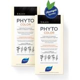 Phyto Phytocolor 1 Siyah Amonyaksız Kalıcı Bitkisel Saç Boyası Ikili Set
