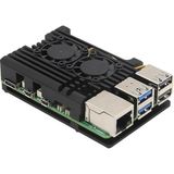 Pi 5 Çift Fanlı Alüminyum Kasa Soğutucu Muhafaza Kutusu