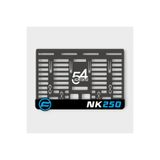 Pi Dekorasyon NK250 Uyumlu 3D KABARTMALI PLEKSİ MOTOR PLAKALIĞI
