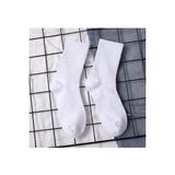 Pi Giyim 4 Çift Unisex Düz Beyaz Renk Kolej Çorap