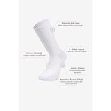 Pi Giyim Fitilli Beyaz Unisex Soket Tenis Çorap 4'Lü Ekonomik Paket
