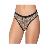 Pi Giyim Kadın Renkli Likralı İnce Bel Leopar Baskılı Bikini Külot 6'Lı Paket