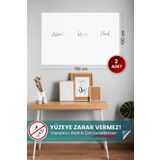 Pi Papers Akıllı Kağıt - 100x150 Cm Beyaz, 2 Adet Yapışkansız Statik Tutunabilir, Pratik Yazı Tahtası Ve Pano